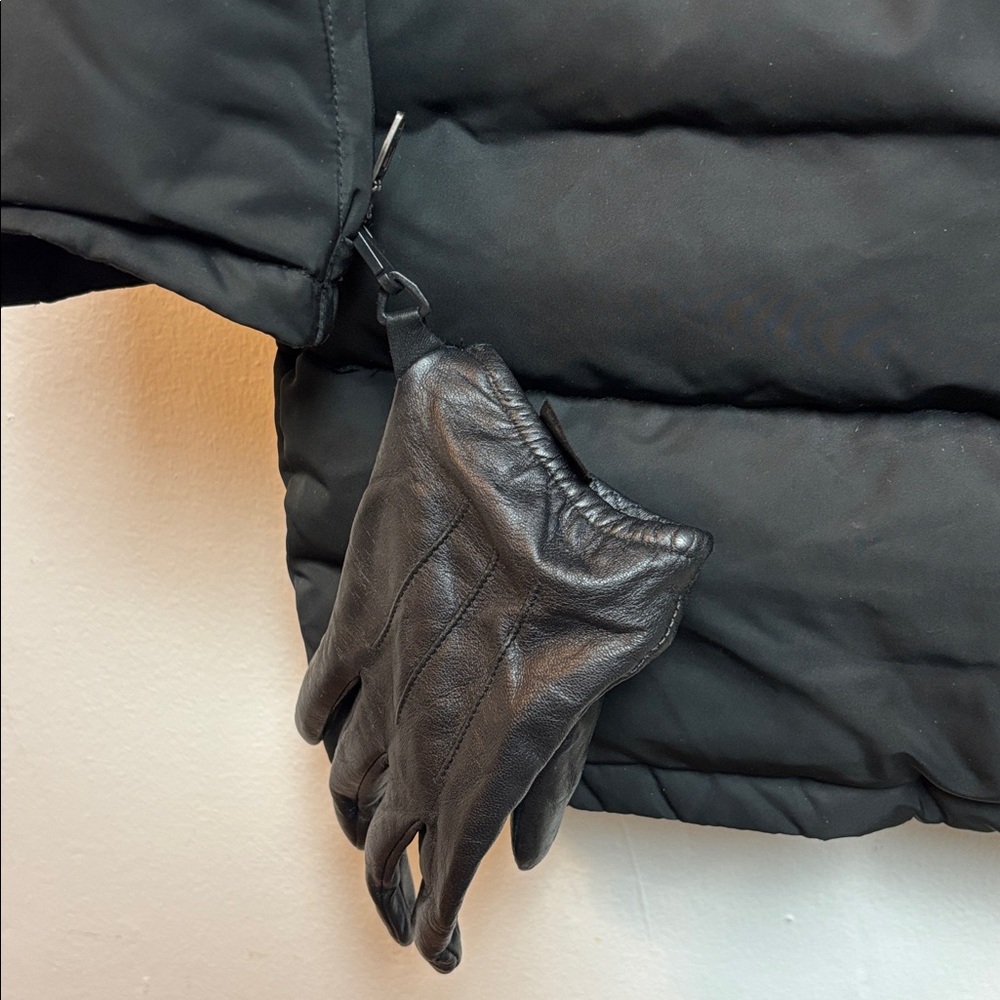 North Aware Women's Large Black Smart Winter Parka Faux Fur-Trimmed Hooded - Picture 6 of 14